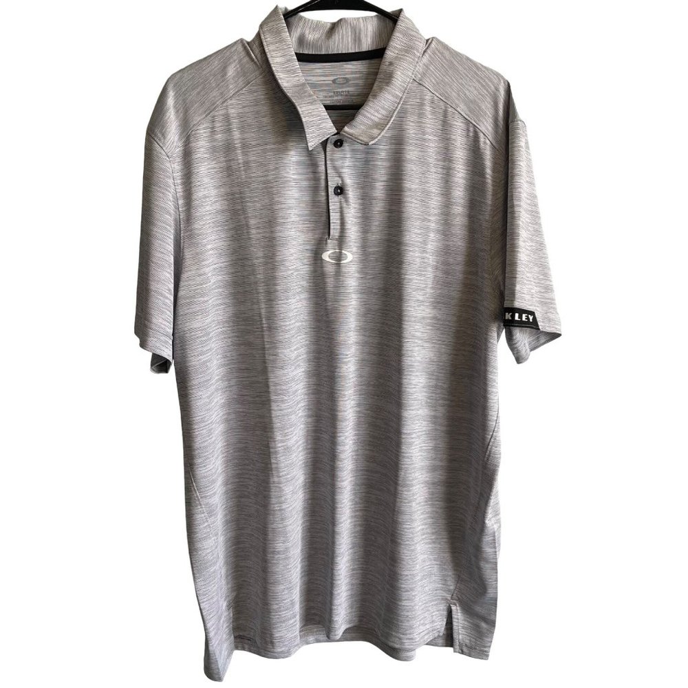 Oakley Mens Gray Short Sleeve Tailored Fit Polo Shirt XXL